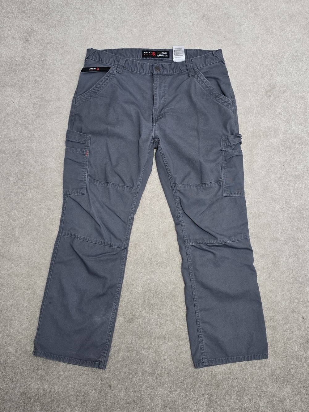 Ariat M5 Straight Leg Flame Resistant Gray Work Pants Men's Size 38/32 (B)